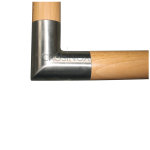 Eckbogen 90° für Holzhandläufe Ø 45 x 3 mm, V4A Edelstahl geschliffen