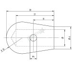 Endkappe für runde Füllstäbe Ø 10 mm, inkl. Fixierschraube, V2A Edelstahl geschliffen