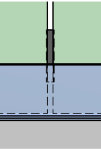 Gummi-Distanzstück für Ganzglasgeländer, für Glas von 20,76 - 21,52 mm, 10 mm Distanz